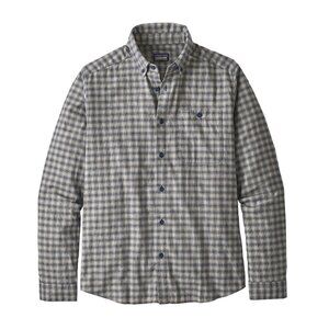 Patagonia Men's Medium Vjosa River Blue Plaid Pima Cotton Button Down Shirt